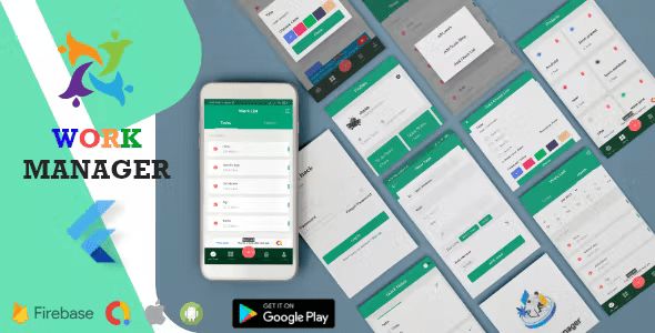 Work Manager Flutter App With Group Task System By Kingitlimited - Abstract Illustrations - Modern Ultra HD Collection