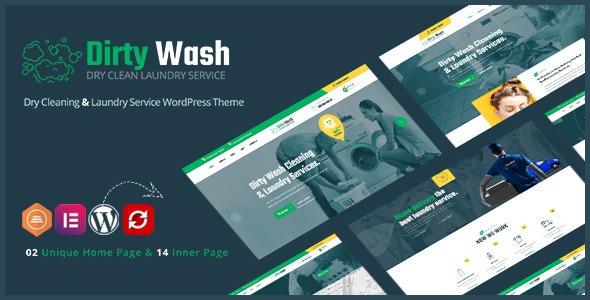 DirtyWash %E2%80%93 Laundry Service WordPress Theme Nulled