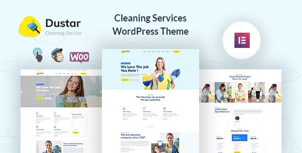 Dustar %E2%80%93 Cleaning Services WordPress Theme Nulled