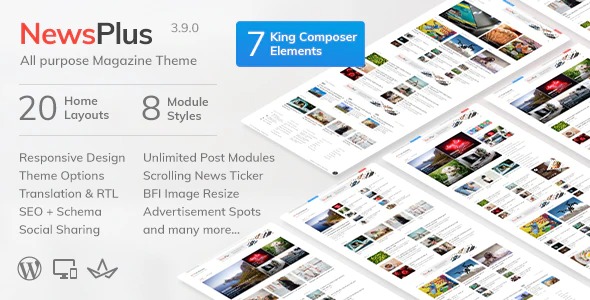 NewsPlus %E2%80%93 News and Magazine WordPress theme Nulled