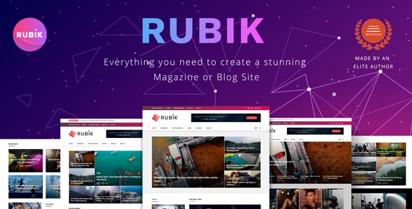 Rubik A Perfect Theme for Blog Magazine Website Nulled