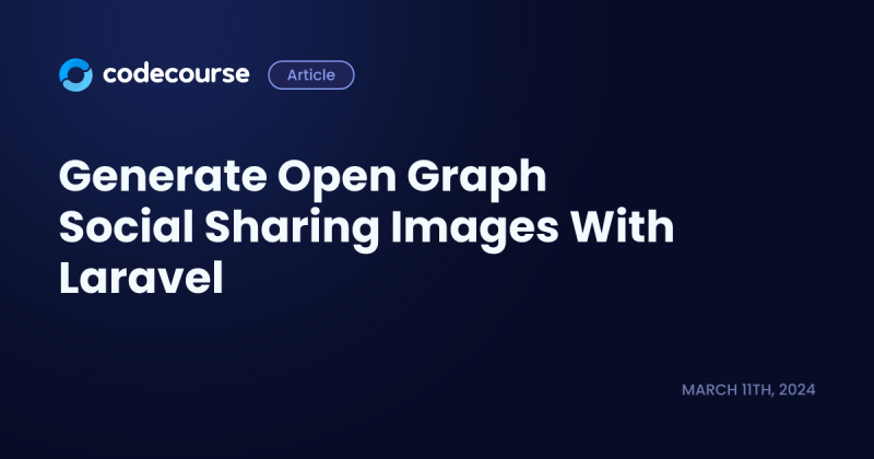 Generate Open Graph Social Sharing Images With Laravel - Creative Mobile Landscape Images | Free Download