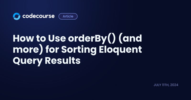 How To Use Orderby And More For Sorting Eloquent Query Results - Mountain Pattern Collection - Desktop Quality