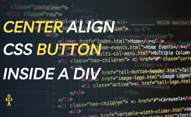 Center Align CSS Button Inside A Div Tag
