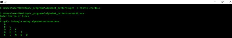 C Program For Character Alphabet Pattern 19 Codedost - Minimal Design Collection - Full HD Quality