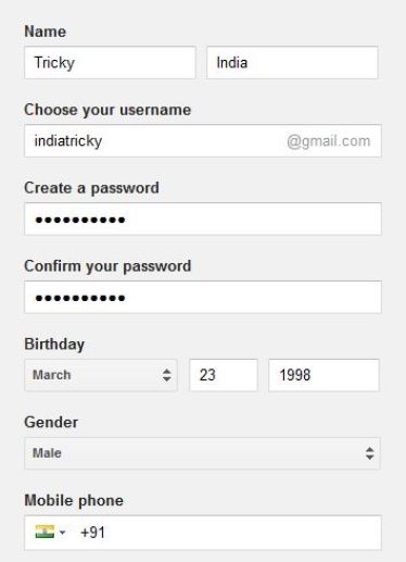 how to create gmail account without phone verification