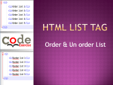 How To Create Html Order List Unorder List Code Exercise
