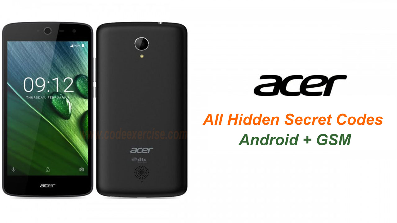 Acer mobile secret code
