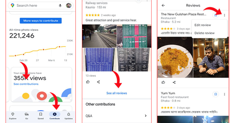 Find and Edit my Review On Mobile