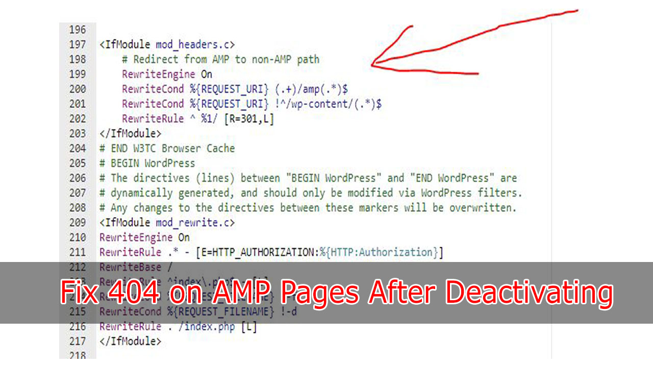 Fix 404 on AMP Pages After Deactivating