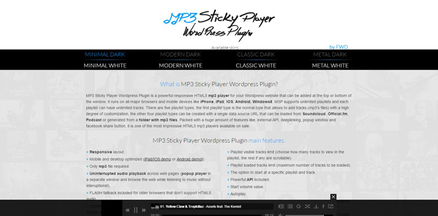 Sticky Audio Player Wp Plugin Wordpress Plugins Visual Composer Addons Elementor Addons - Best Sunset Illustrations in Mobile