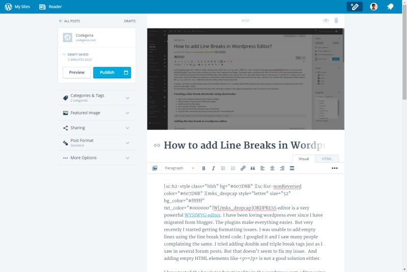 How To Add Line Breaks In Wordpress Editor Codegena - Full HD City Textures for Desktop