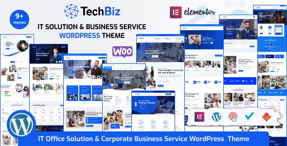 Techbiz IT Solution Business Consulting Service WordPress Theme