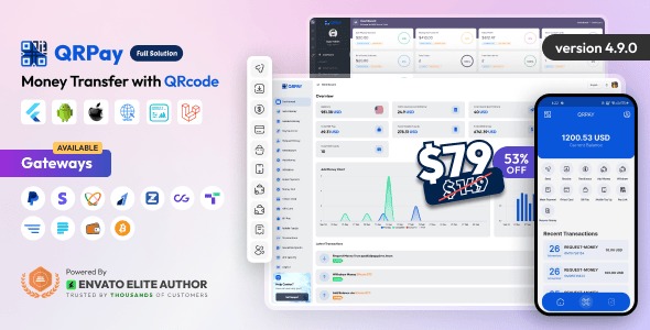 QRPay Money Transfer with QR Code Full Solution