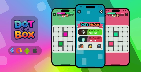 Dots Boxes Game for Android and IOS with AdMob