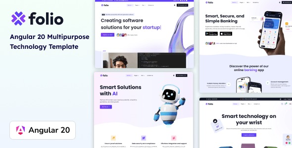 Folio Angular 20 Multipurpose Technology Template