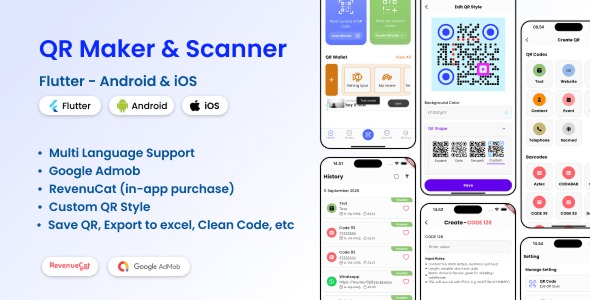 Scanovo Custom QR Maker Scanner Flutter App