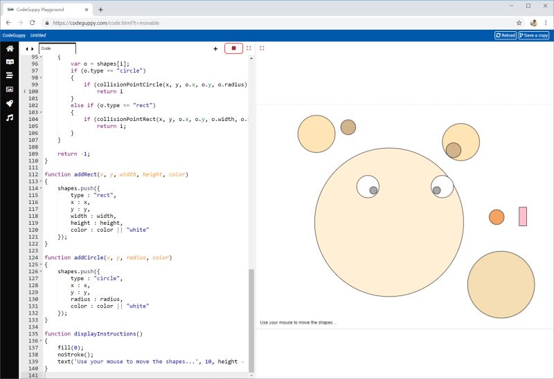 Codeguppy Javascript Tutorial Movable - Modern Space Pattern - Full HD