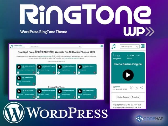Wordpress Ringtone Theme V5 0 2024 Codehap Com Official Blog - City Picture Collection - Mobile Quality