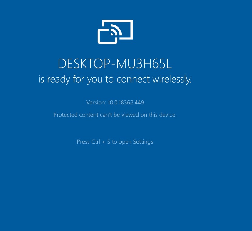  You'll see a screen similar to this. Now go to your HoloLens and click on the Connect icon ont he start menu. 