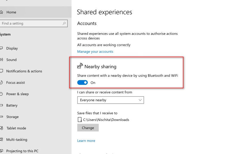  Sharing becomes easier: When you have this On in your PC and also on your HoloLens, then you can simply share the photos/videos between devices. 