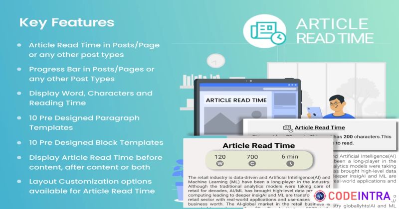 Article Read Time Progress Bar Code Canel - Amazing Minimal Image - Full HD