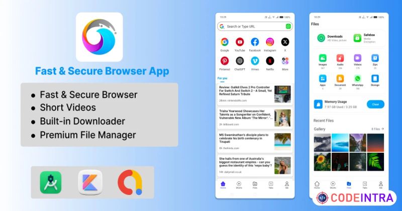 Secure Browser Android App Source Code Codeintra - Minimal Patterns - Elegant Full HD Collection