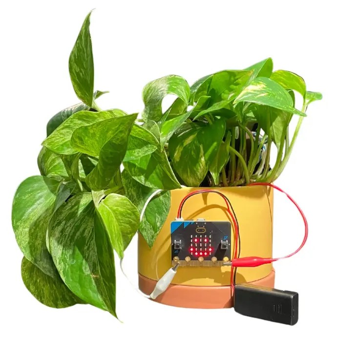 Image of a plant watering system based on a micro:bit