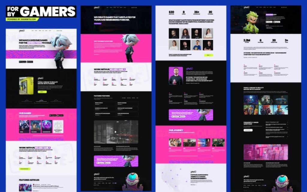 5 Best Gaming Website Builders 2026 Compared Codeless Webflow Gaming Template 1024x640 