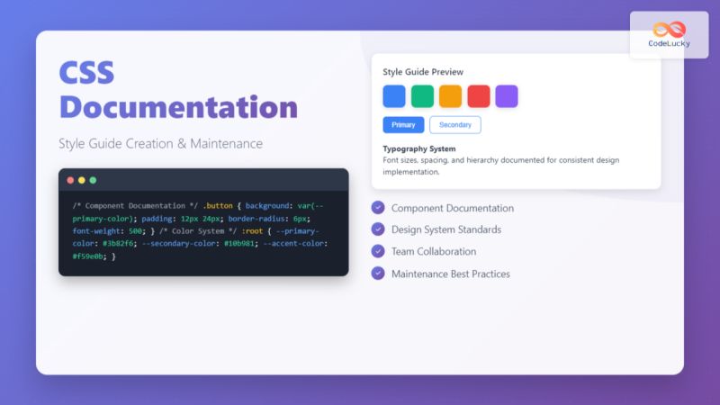 Css Documentation Complete Guide To Style Guide Creation And Maintenance Codelucky - Light Arts - Gorgeous Mobile Collection