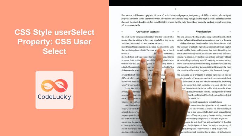 CSS Style userSelect Property: CSS User Select - CodeLucky