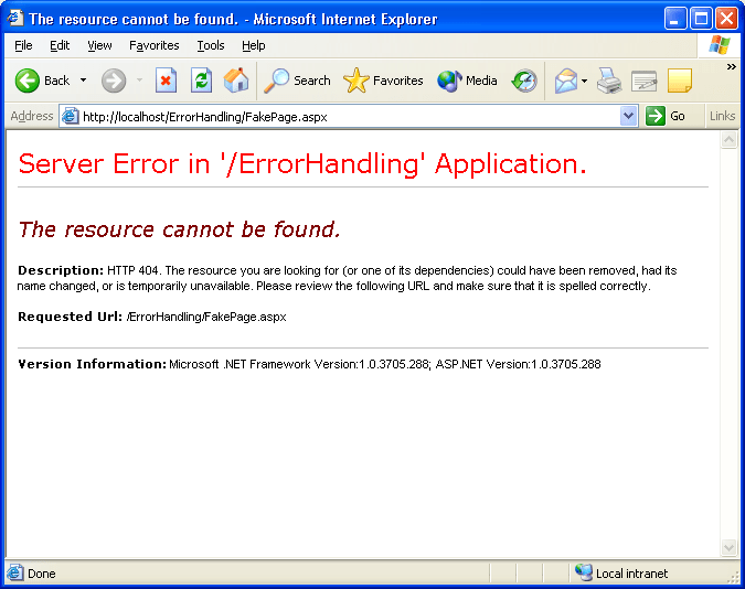 Errors In Your ASP.NET Code? Don&rsquo;t Throw a Fit, Throw an Exception!