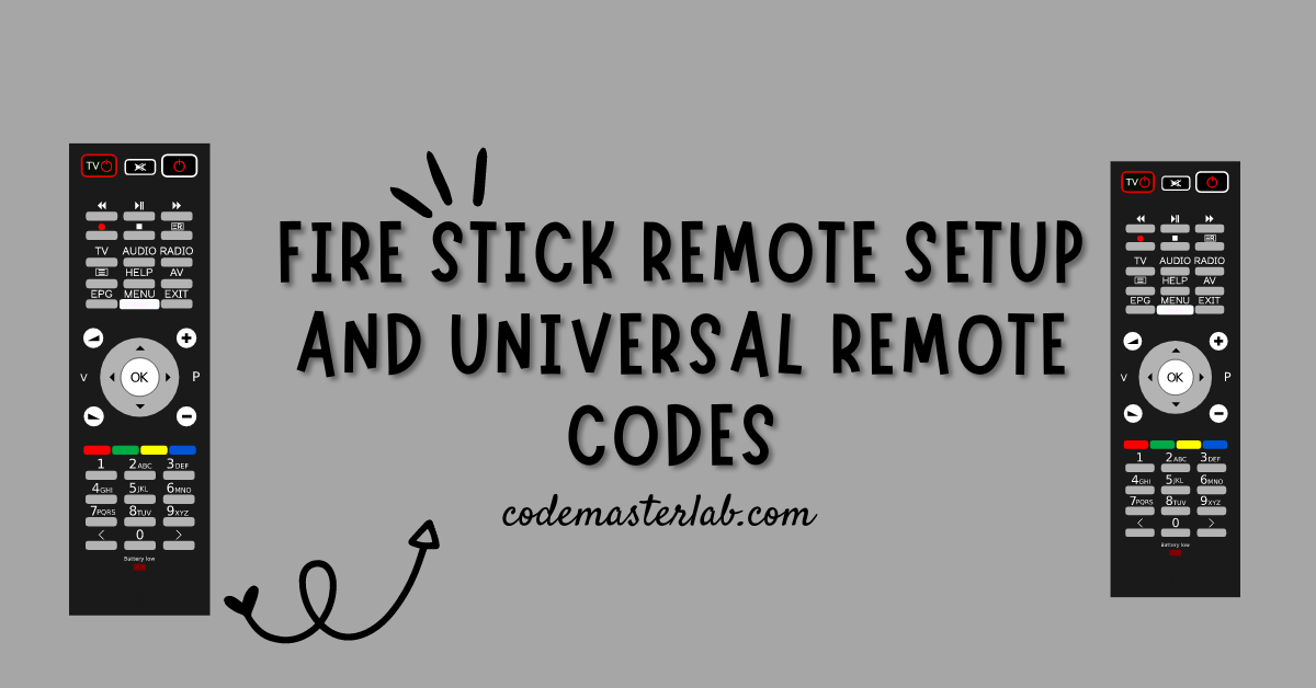 fire stick remote setup and universal remote codes