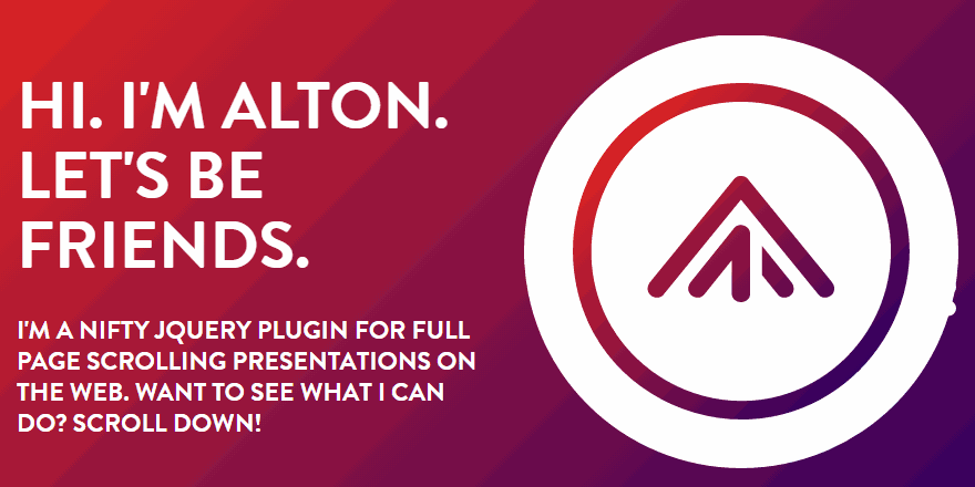 Alton jQuery scrolling plugin