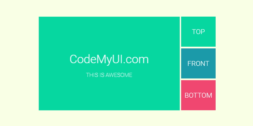 3D Cube For Tabbed Content