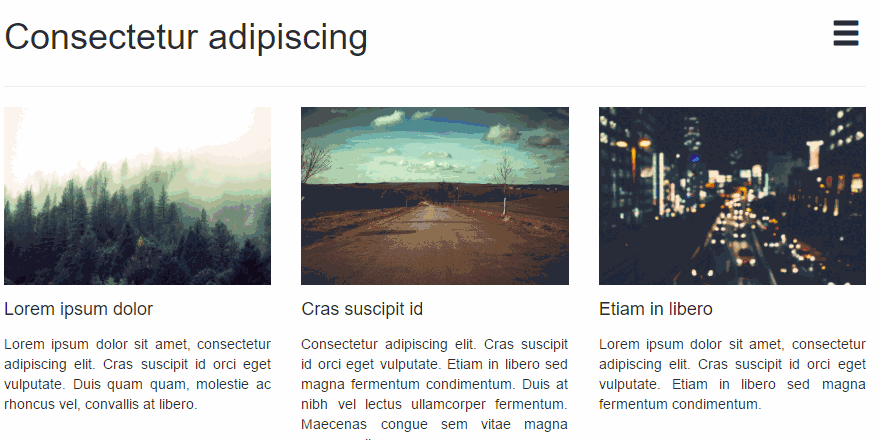 Pure CSS3 Parallax Menu