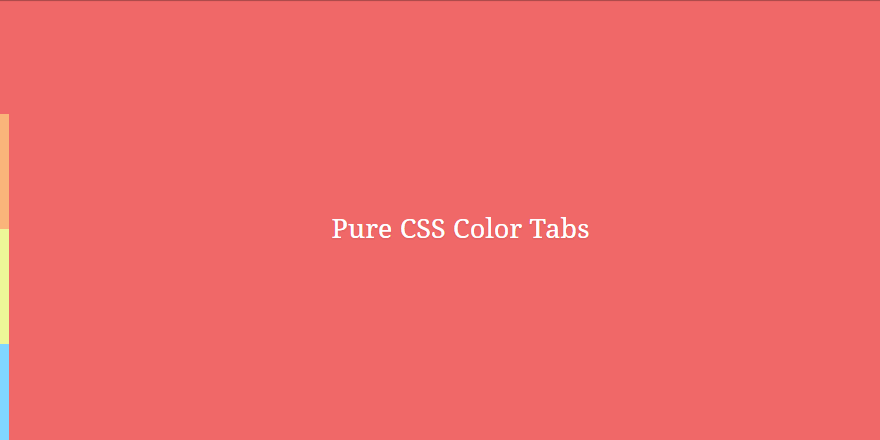 Pure CSS No Label Color Tabs – CodeMyUI