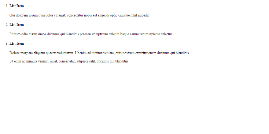 Card Style List in Pure CSS