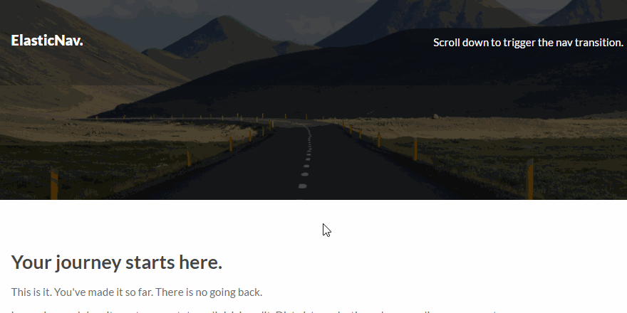 Ghost to Solid Colour Nav Bar on Scroll