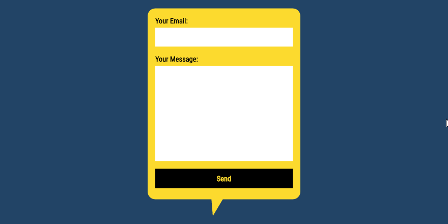 Speech Bubble Themed Contact Form