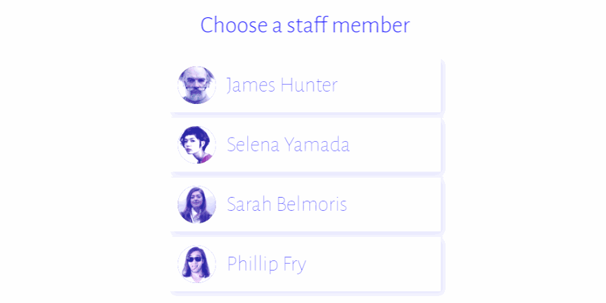Staff Appointment Booking Form