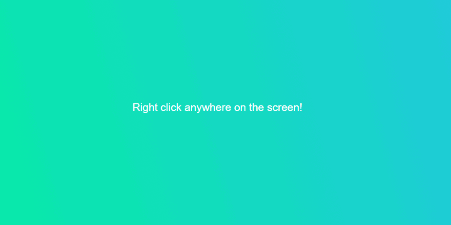 React Right Click Context Menu