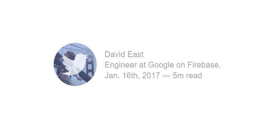 Twitter Icon Flashing Author Card