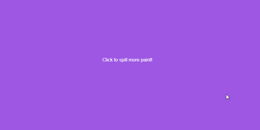 Spilled Paint Animation on Click