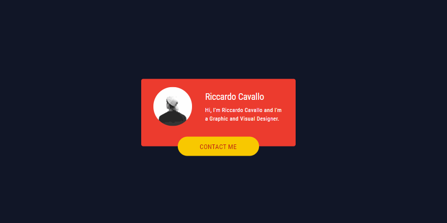 Contact Card Profile Card Animation