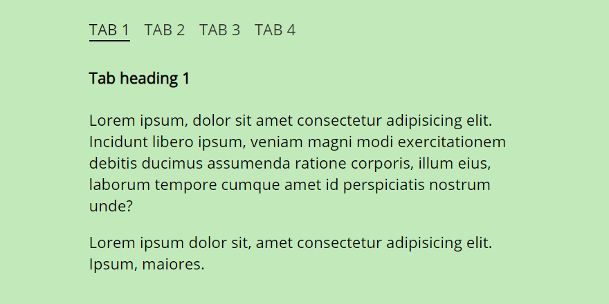 Simple Accordion Tab