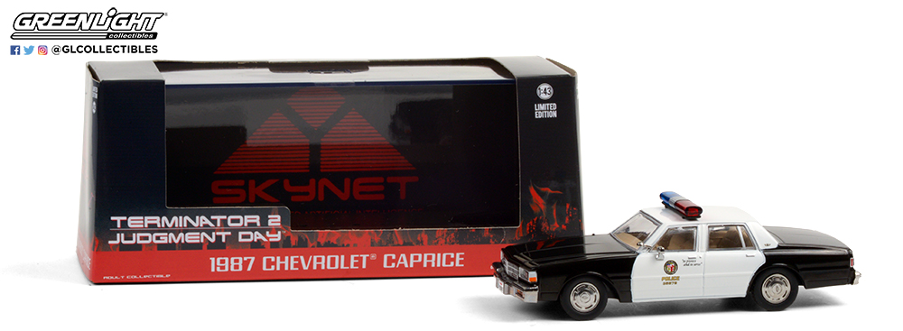 Greenlight 86582 1:43 Terminator 2: Judgment Day (1991) - 1987 Chevrolet Caprice Metropolitan Police (Bay 4 - Row A1, B2, C2)