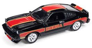 Autoworld JLSP047/24B 1/64 Hot rod power tour 1978 Mustang Cobra Black/red/Orange 2