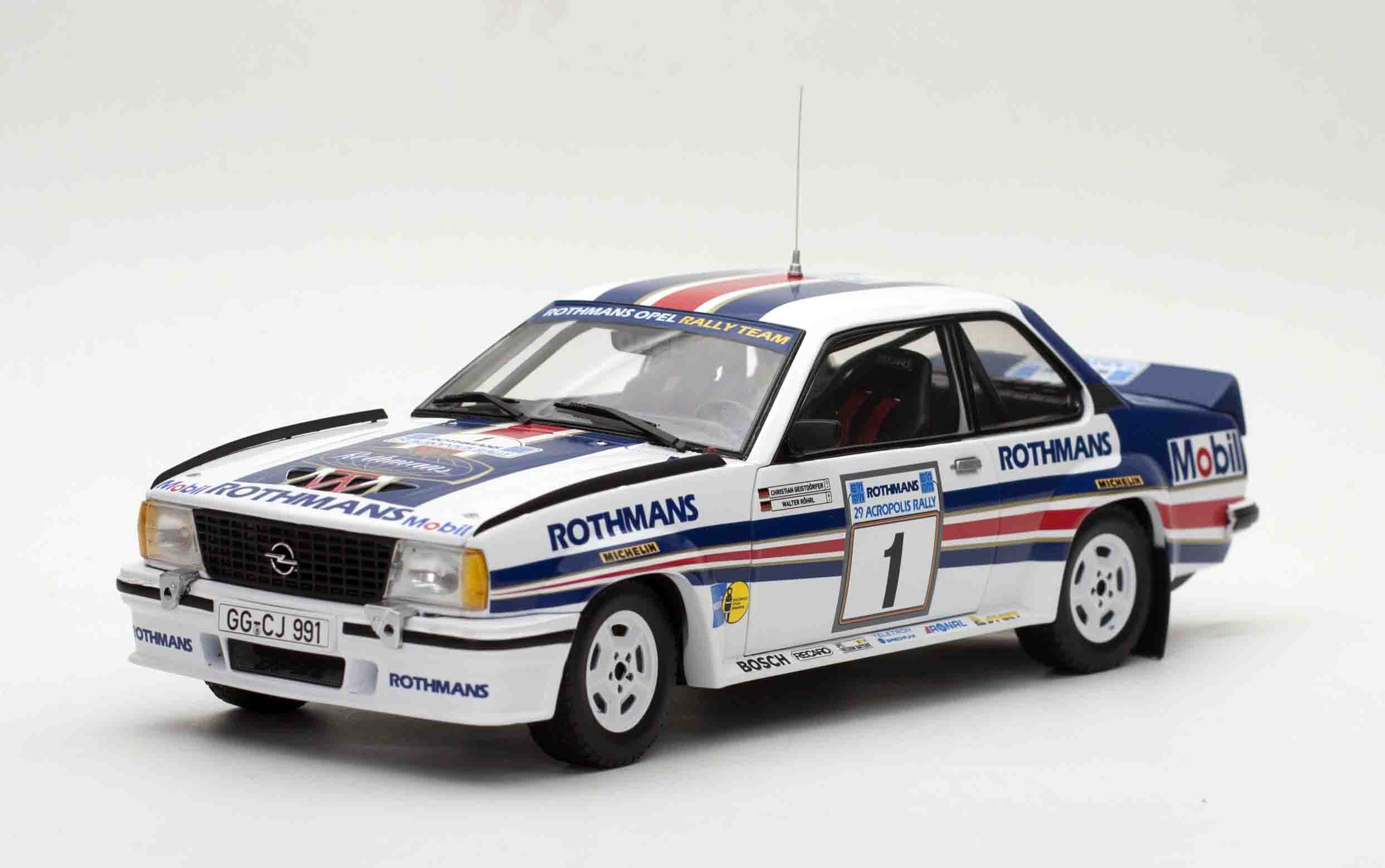 Sunstar - 5379 1/18 Opel Ascona 400 -#1 W.Röhrl/C.Geistdörfer-2nd Rothmans Acropolis Rally 1982 AO BOX 5/