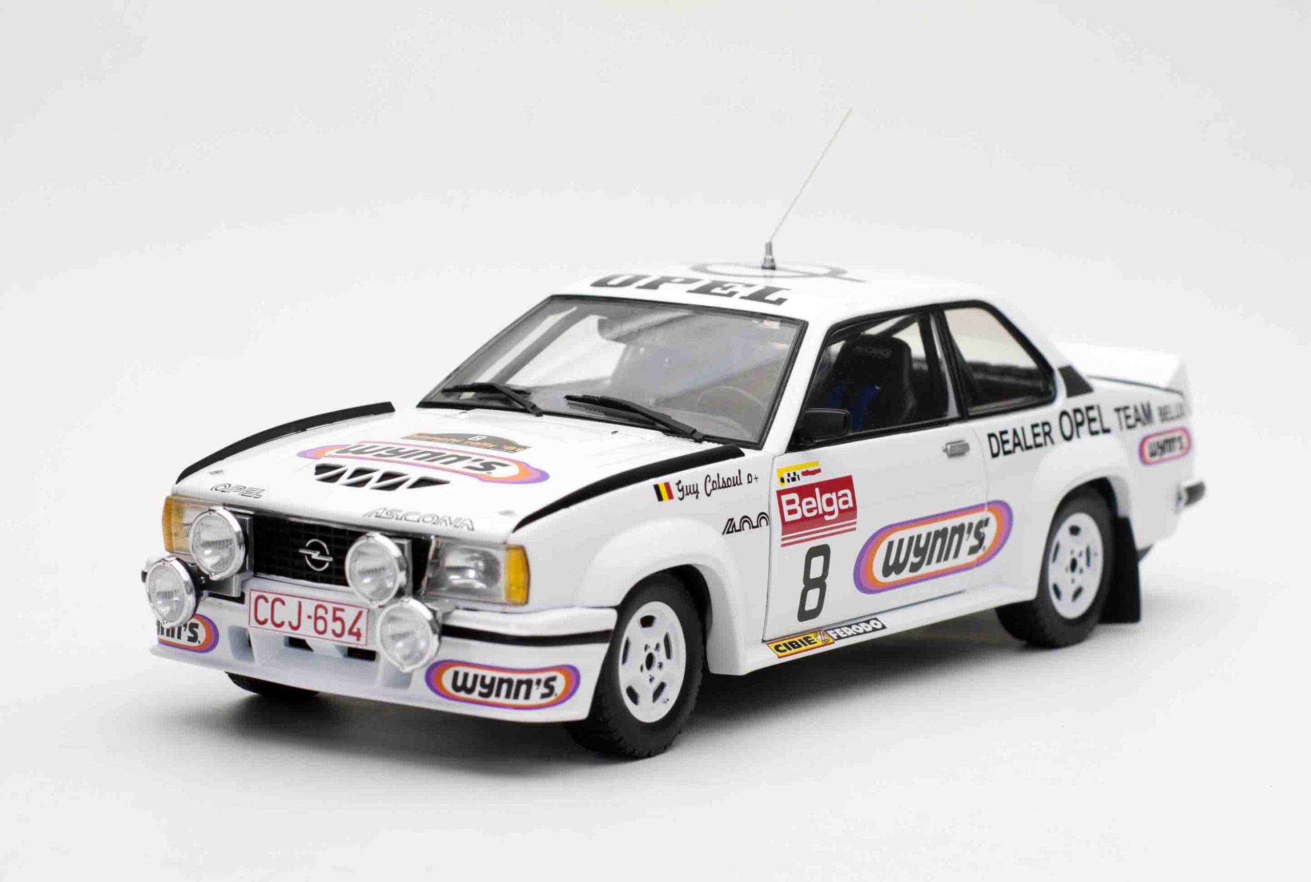 Sunstar - 5380 1/18 Opel Ascona 400 -#8 G.Colsoul/A.Lopes-2nd Bianchi Rally 1981 AO & AO BOX 5